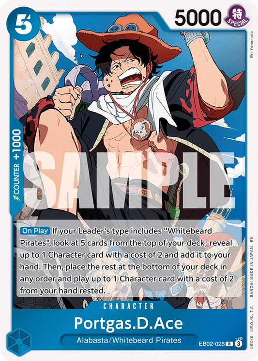 Portgas.D.Ace - EB02-028 - Rare Foil (Inglés Foil NM)