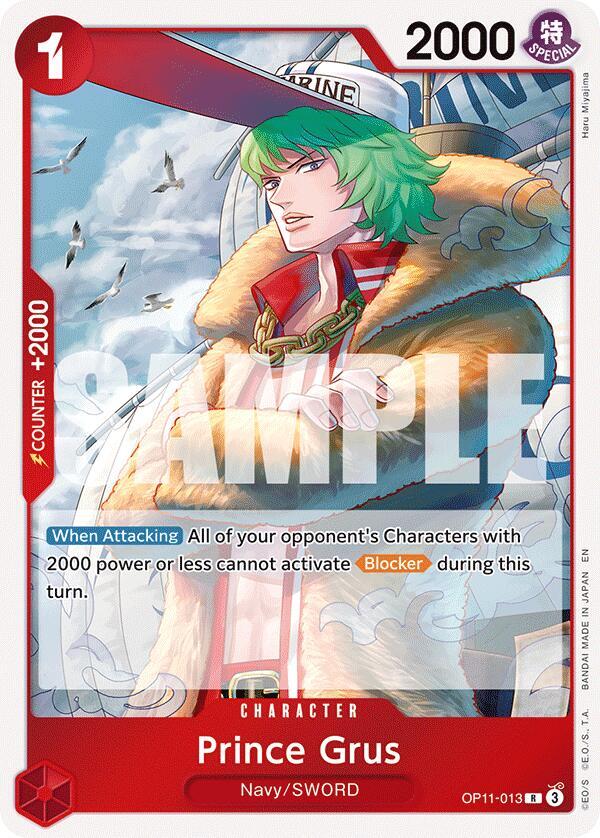 Prince Grus - OP11-013 - Rare Foil (Inglés Foil NM)