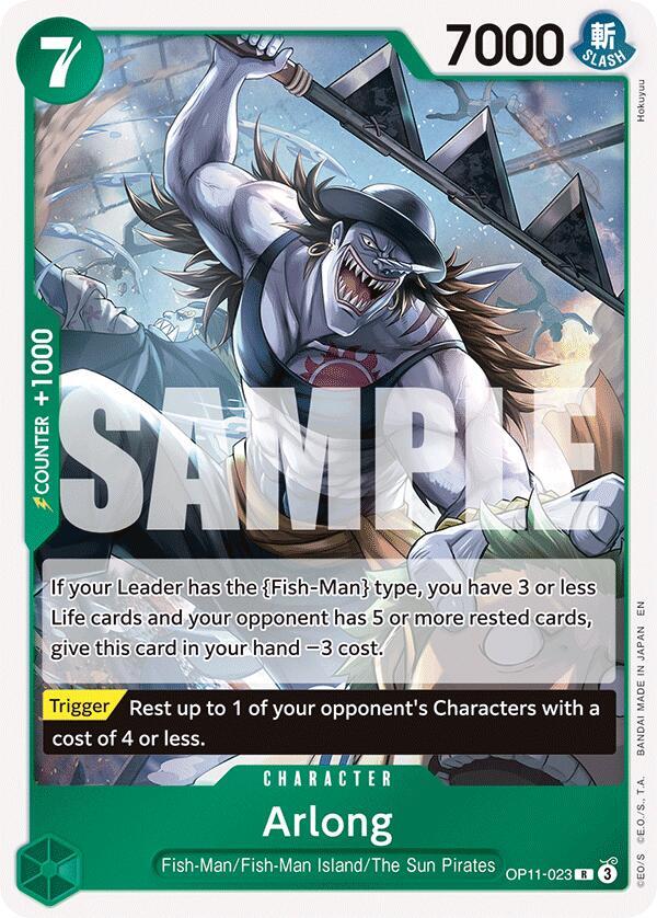 Arlong - OP11-023 - Rare Foil (Inglés Foil NM) – Drawn