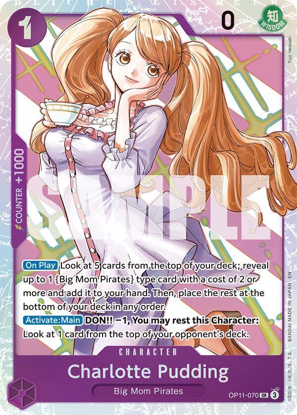 Charlotte Pudding - OP11-070 - Super Rare Foil (Inglés Foil NM)