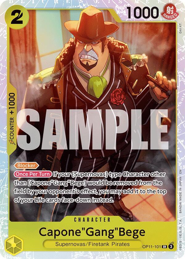 Capone"Gang"Bege (101) - OP11-101 - Super Rare Foil (Inglés Foil NM)