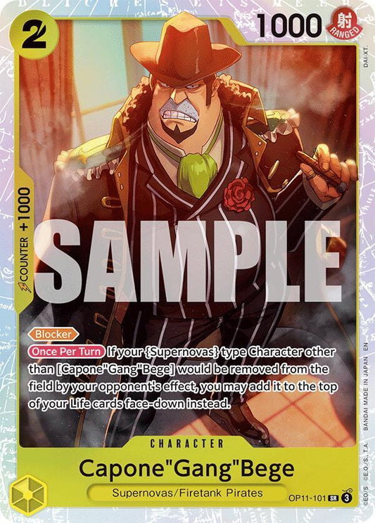 Capone"Gang"Bege (101) - OP11-101 - Super Rare Foil (Inglés Foil NM)