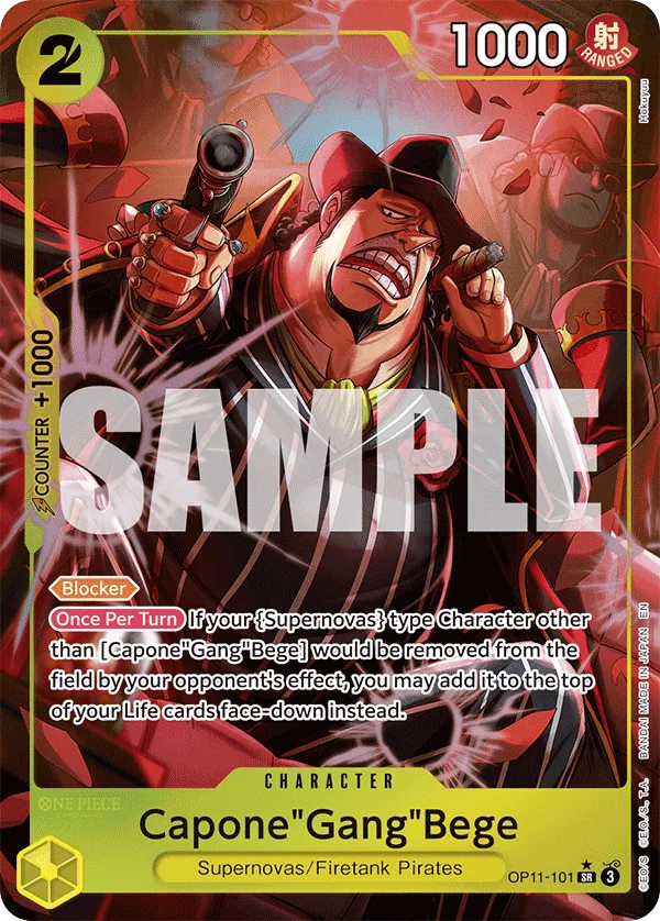Capone"Gang"Bege (101) (Alternate Art) - OP11-101 - Alternate Art Foil (Inglés Foil NM)