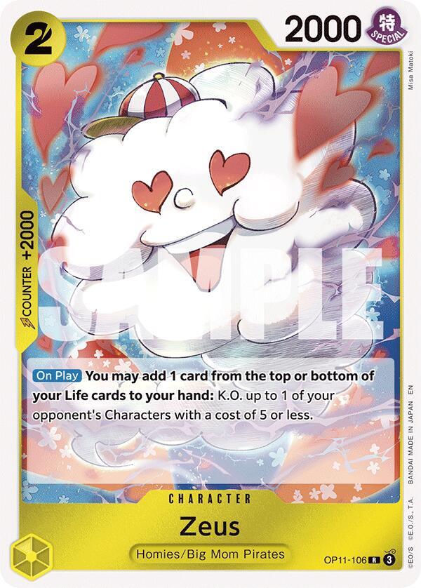 Zeus - OP11-106 - Rare Foil (Inglés Foil NM)