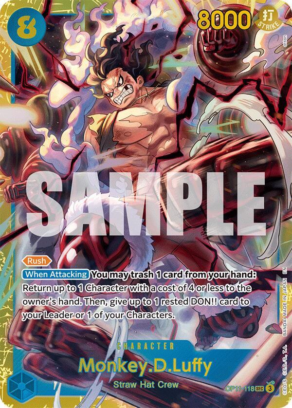 Monkey.D.Luffy (118) - OP11-118 - Secret Rare Foil (Inglés Foil NM)