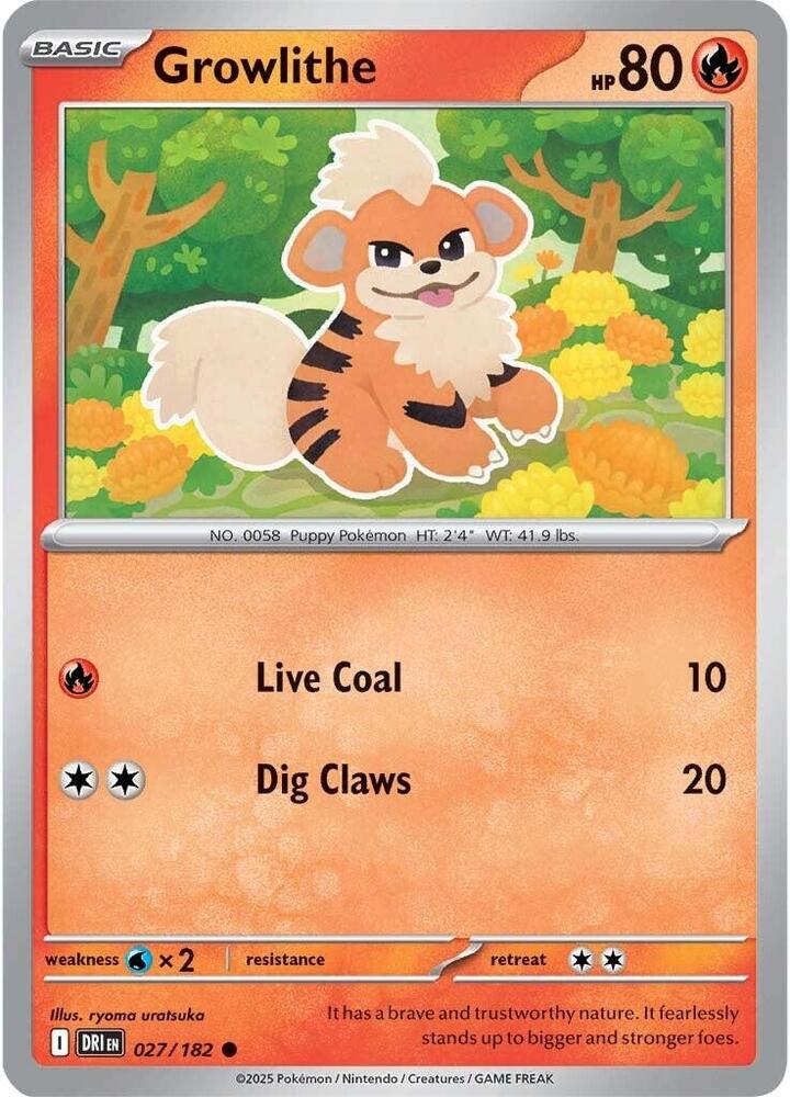 Growlithe - 027/182 - Common (Español NM)