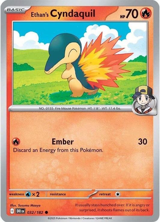 Ethan's Cyndaquil - 032/182 - Common (Inglés NM)