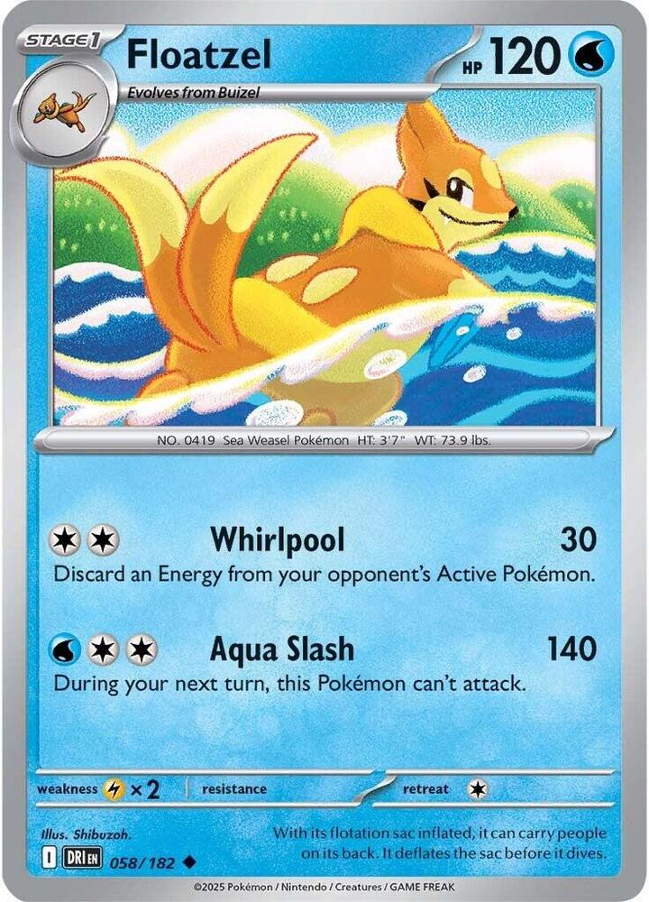 Floatzel - 058/182 - Uncommon (Español NM)