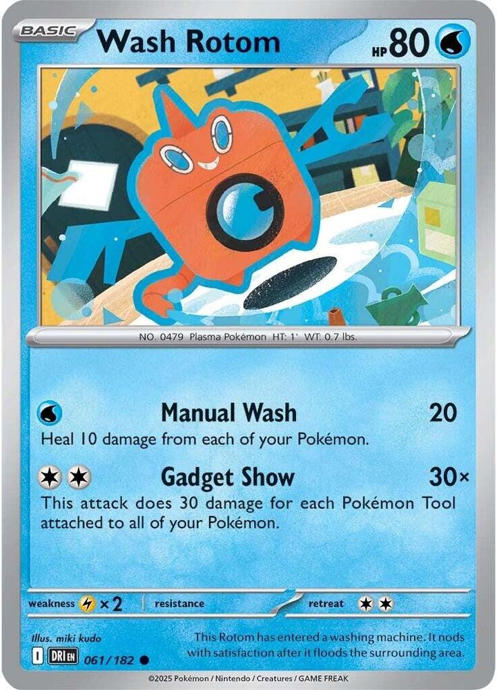 Wash Rotom - 061/182 - Common (Inglés NM)