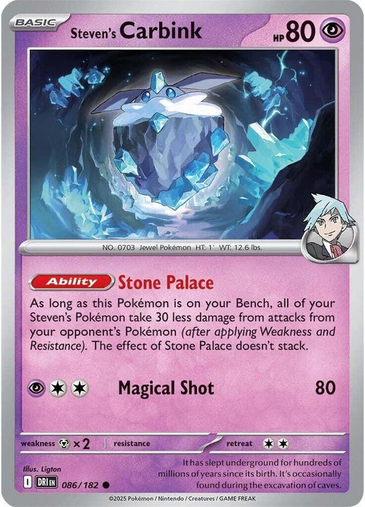 Steven's Carbink - 086/182 - Common (Inglés Reverse Holo NM)