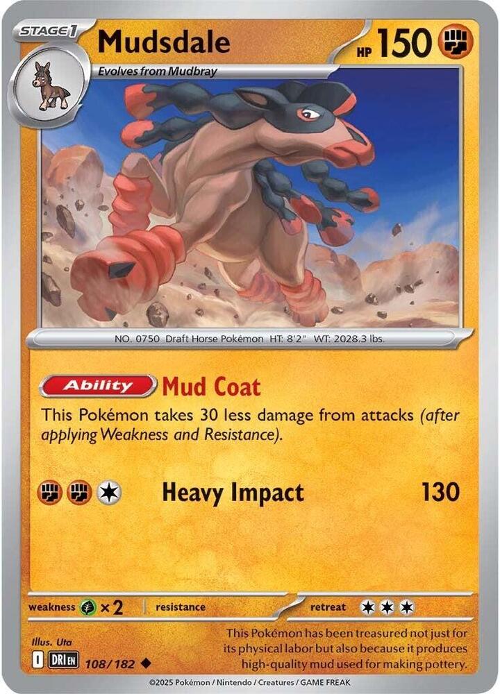 Mudsdale - 108/182 - Uncommon (Inglés NM)