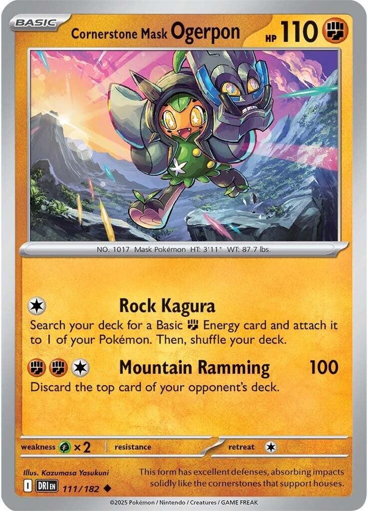 Cornerstone Mask Ogerpon - 111/182 - Uncommon (Español NM)