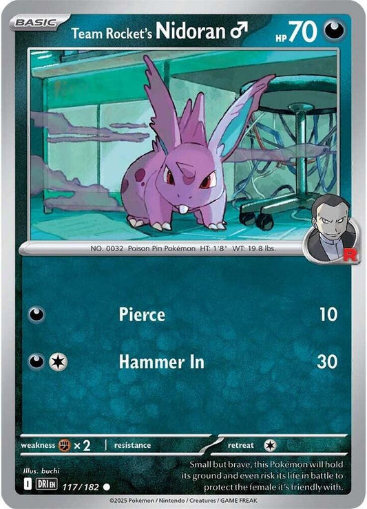 Team Rocket's Nidoran ♂ - 117/182 - Common (Español NM)