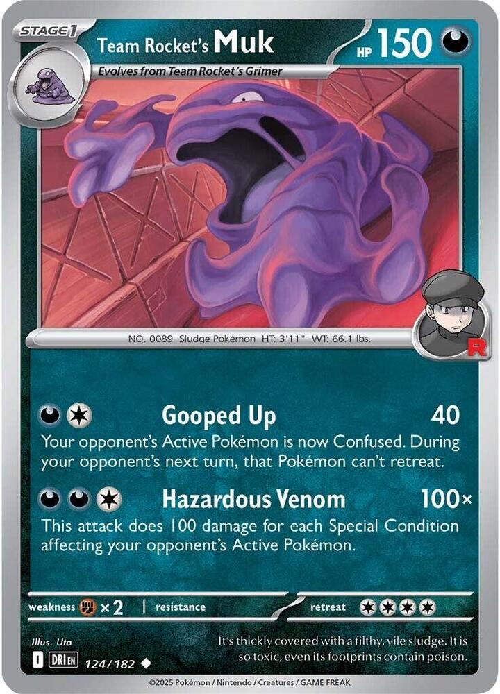 Team Rocket's Muk - 124/182 - Uncommon (Español NM)