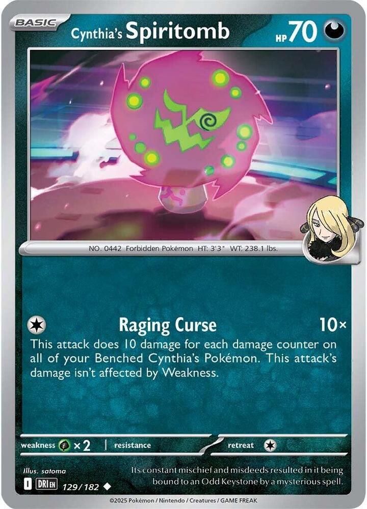 Cynthia's Spiritomb - 129/182 - Uncommon (Español NM)