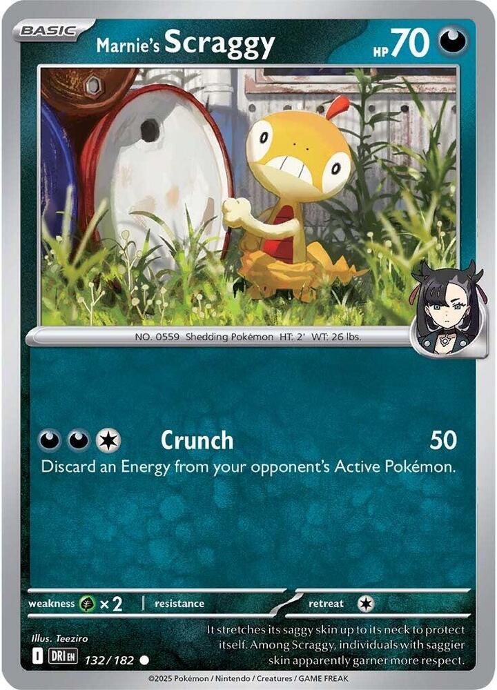 Marnie's Scraggy - 132/182 - Common (Inglés NM)