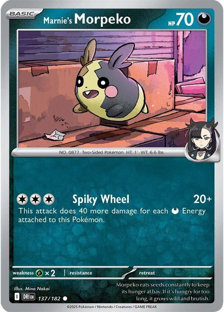 Marnie's Morpeko - 137/182 - Common (Español Reverse Holo NM)