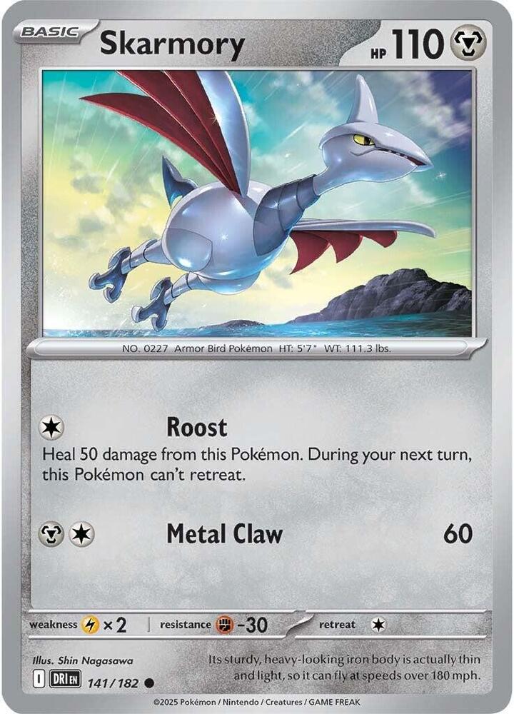 Skarmory - 141/182 - Common (Inglés Reverse Holo NM)