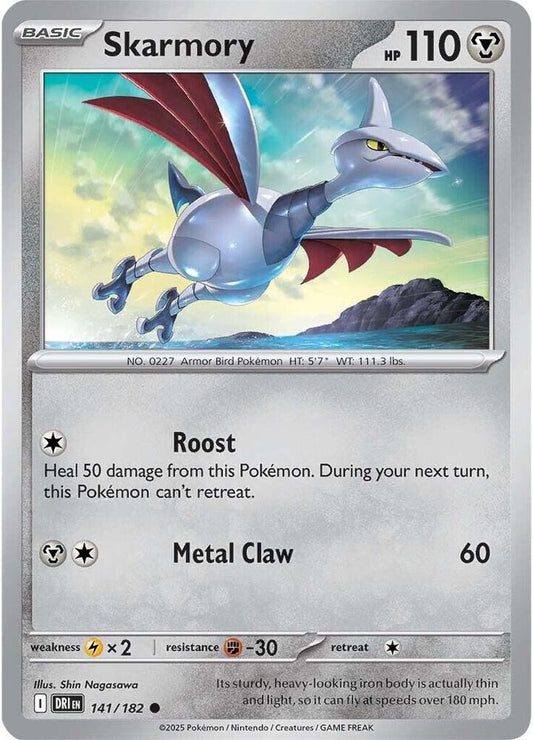 Skarmory - 141/182 - Common (Inglés Reverse Holo NM)