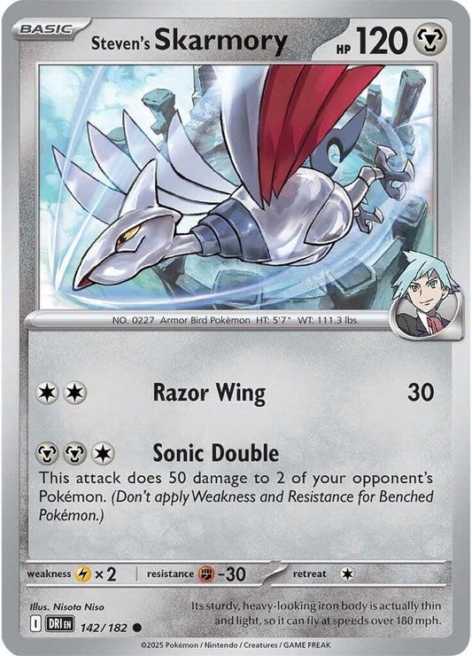 Steven's Skarmory - 142/182 - Common (Español NM)
