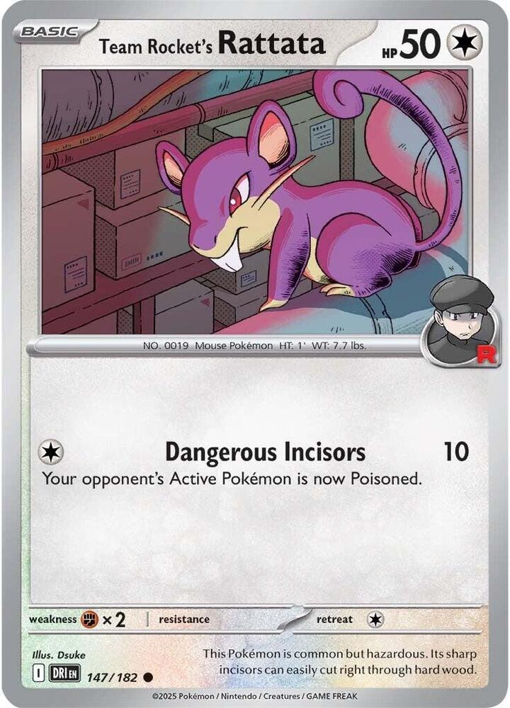 Team Rocket's Rattata - 147/182 - Common (Español NM)