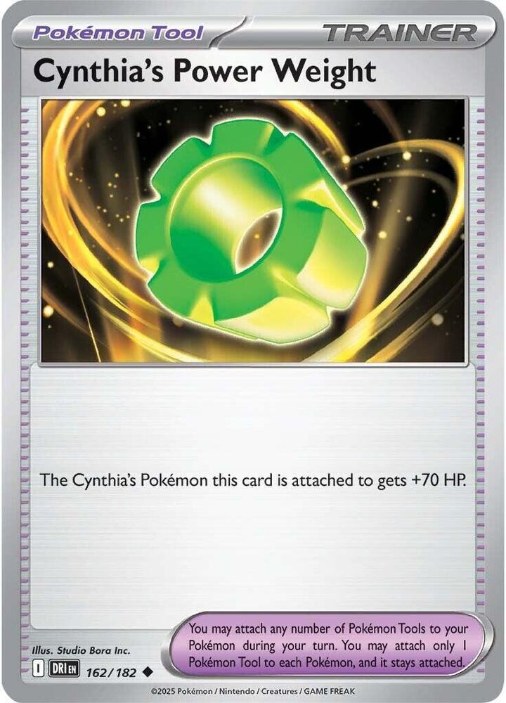 Cynthia's Power Weight - 162/182 - Uncommon (Español Latino NM)