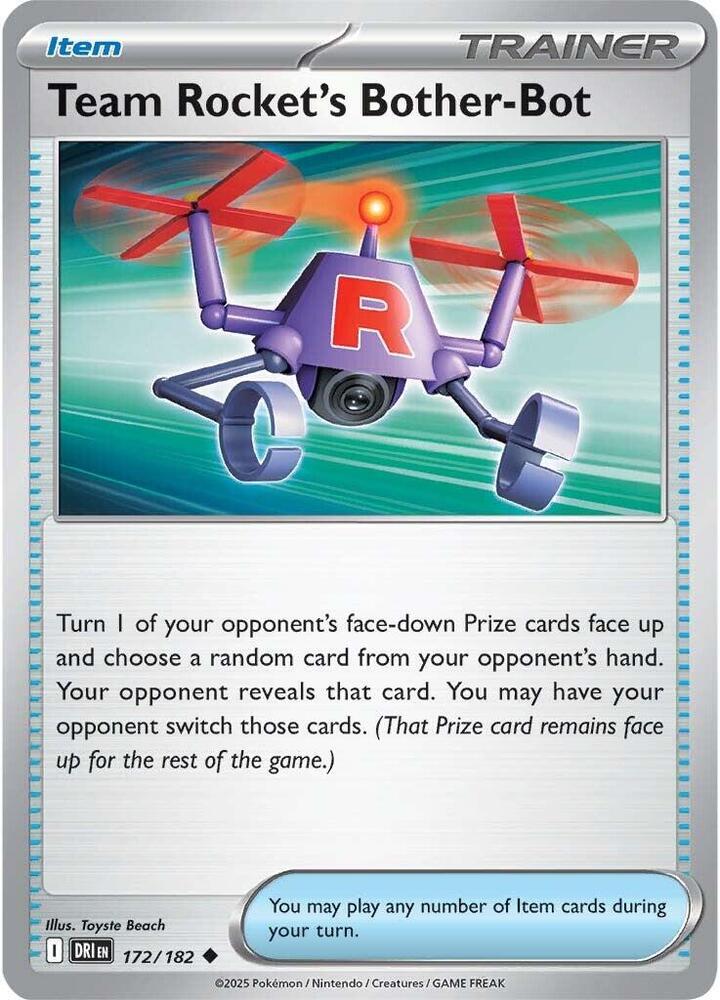 Team Rocket's Bother-Bot - 172/182 - Uncommon (Español Reverse Holo NM)