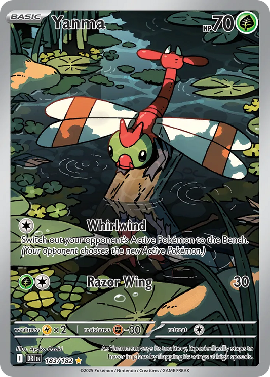 Yanma - 183/182 - Illustration Rare (Inglés Foil NM)