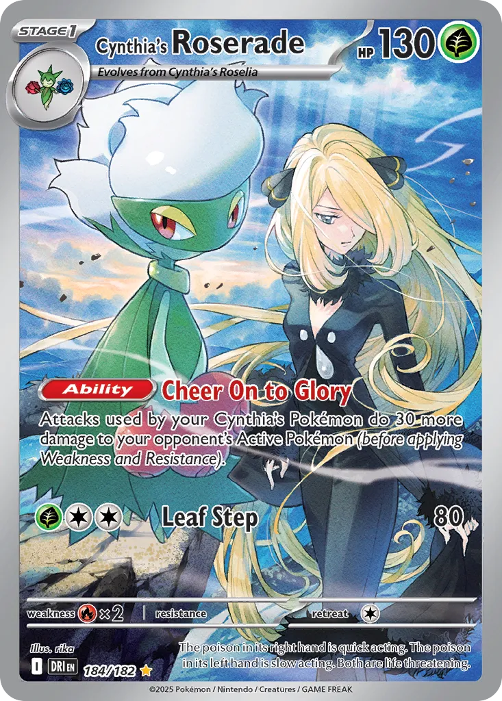Cynthia's Roserade - 184/182 - Illustration Rare (Inglés Foil NM)