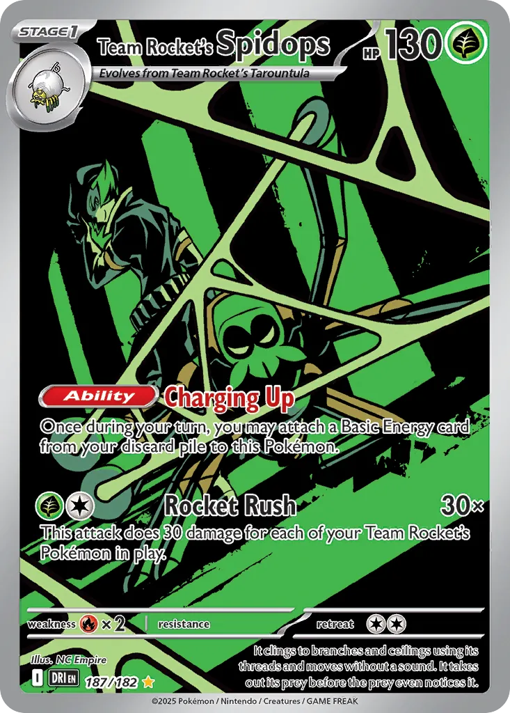 Team Rocket's Spidops - 187/182 - Illustration Rare (Inglés Foil NM)