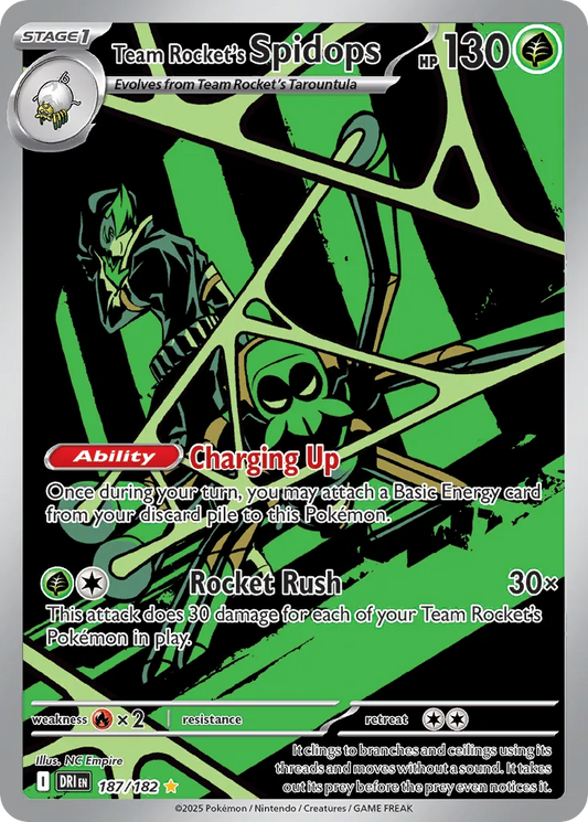 Team Rocket's Spidops - 187/182 - Illustration Rare (Inglés Foil NM)