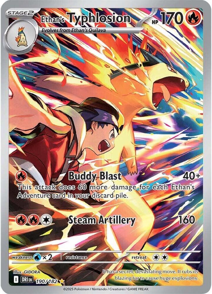 Ethan's Typhlosion - 190/182 - Illustration Rare (Inglés Foil NM)