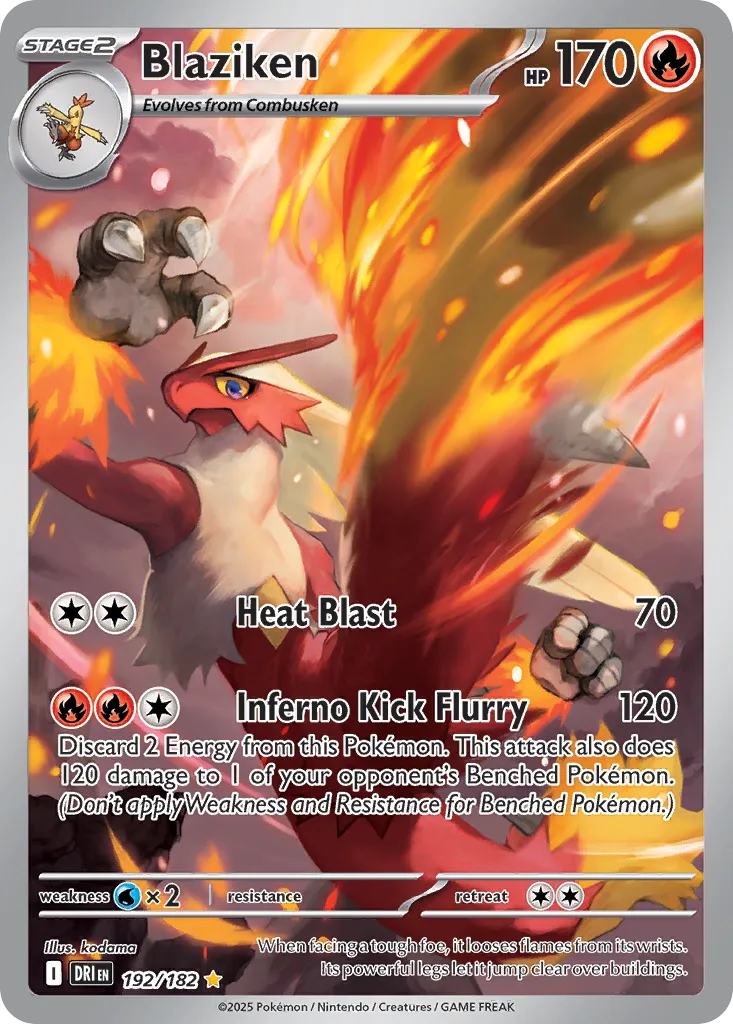 Blaziken - 192/182 - Illustration Rare (Inglés Foil NM)