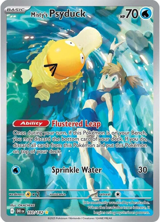 Misty's Psyduck - 193/182 - Illustration Rare (Inglés Foil NM)