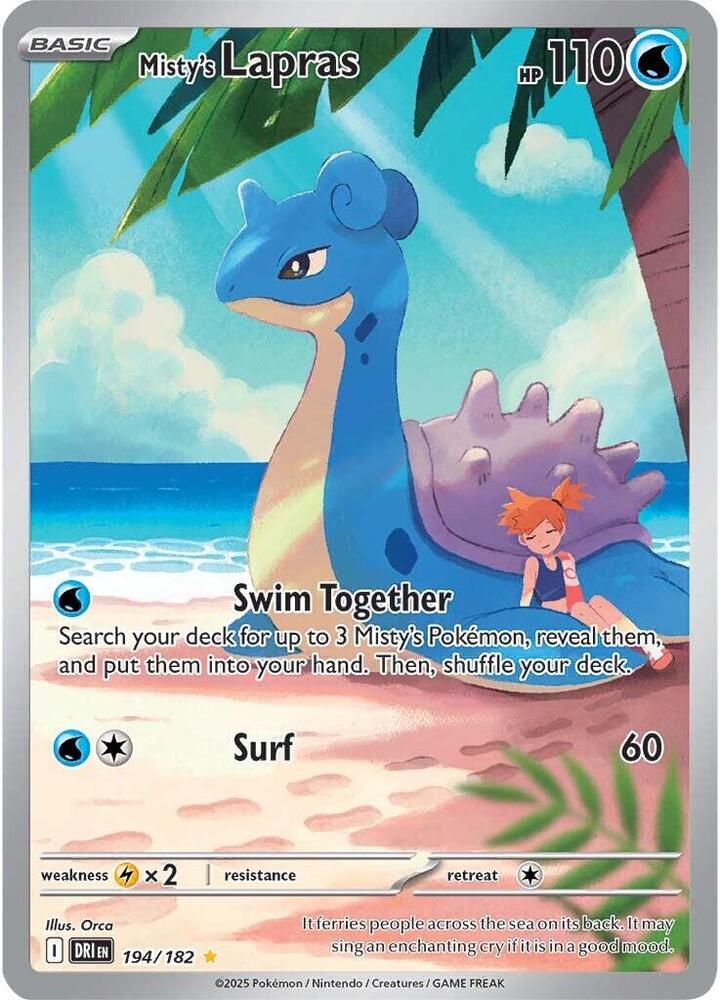 Misty's Lapras - 194/182 - Illustration Rare (Inglés Foil NM)