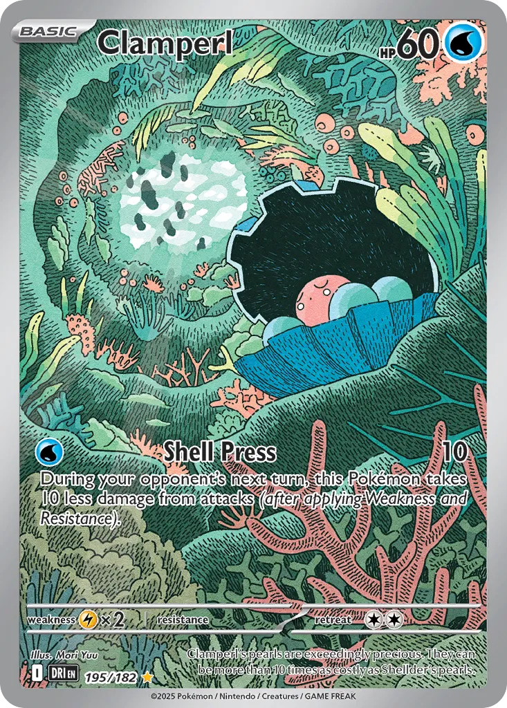 Clamperl - 195/182 - Illustration Rare (Inglés Foil NM)