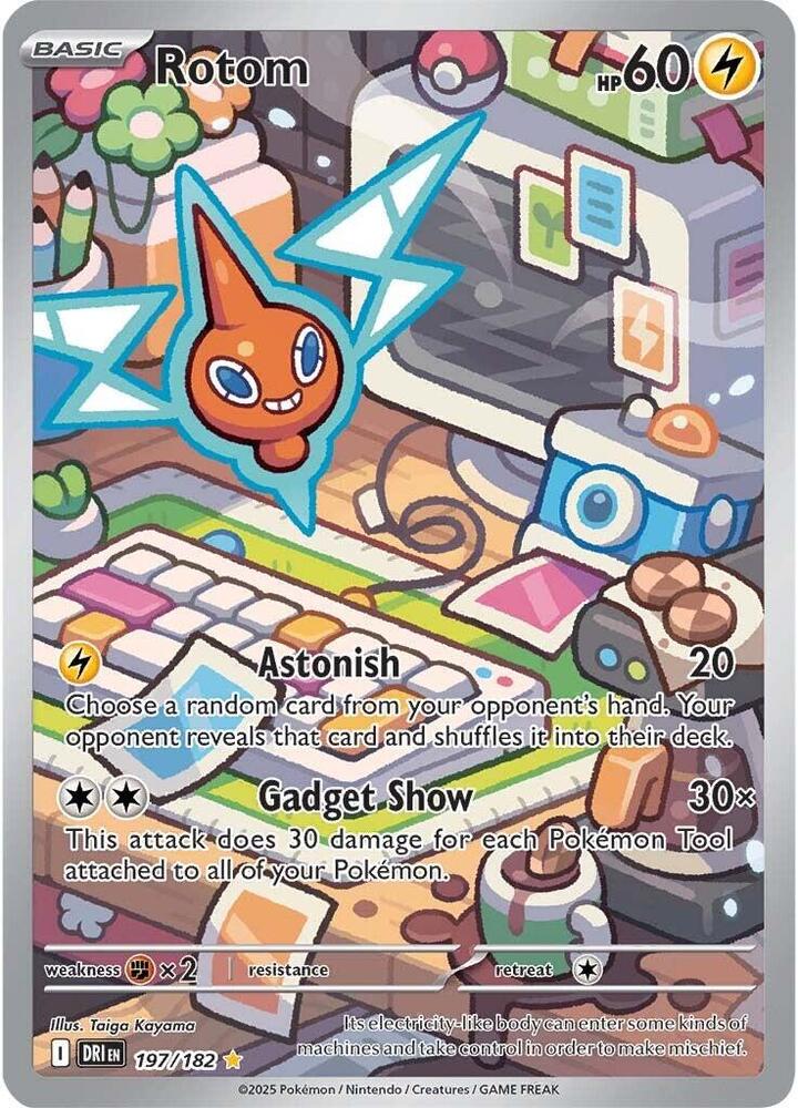Rotom - 197/182 - Illustration Rare (Inglés Foil NM)