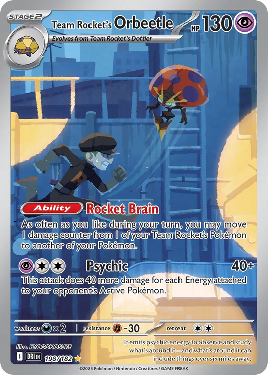 Team Rocket's Orbeetle - 198/182 - Illustration Rare (Inglés Foil NM)