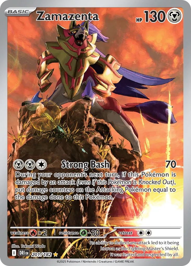 Zamazenta - 201/182 - Illustration Rare (Inglés Foil NM)
