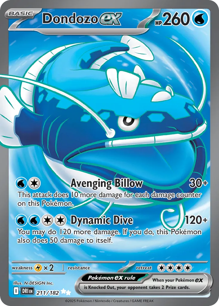 Dondozo ex - 211/182 - Ultra Rare (Inglés Foil NM)
