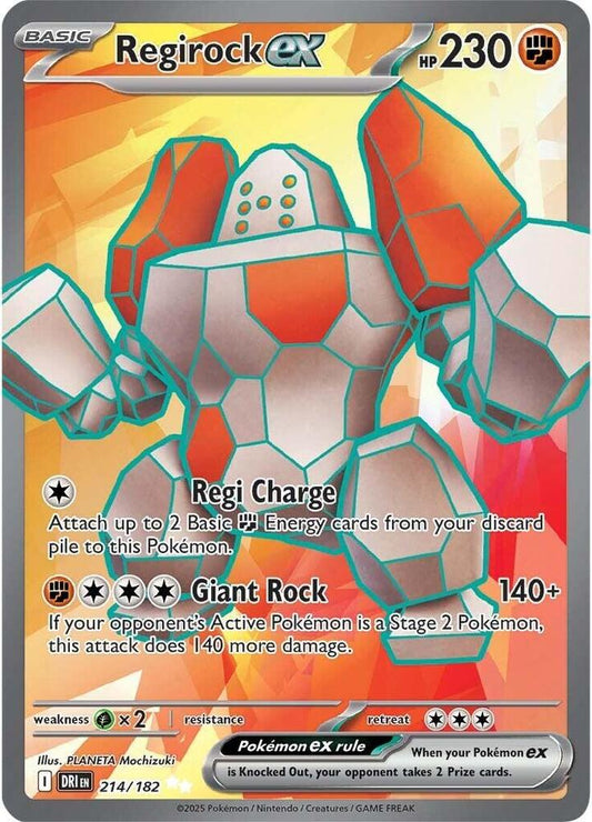 Regirock ex - 214/182 - Ultra Rare (Español Foil NM)