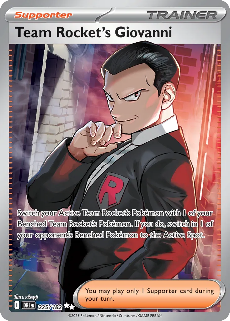 Team Rocket's Giovanni - 225/182 - Ultra Rare (Español Foil NM)