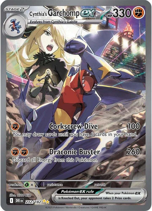 Cynthia's Garchomp ex - 232/182 - Special Illustration Rare (Inglés Foil NM)