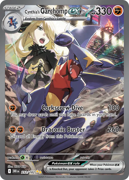 Cynthia's Garchomp ex - 232/182 - Special Illustration Rare (Español Foil NM)