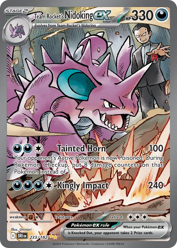 Team Rocket's Nidoking ex - 233/182 - Special Illustration Rare (Inglés Foil NM)