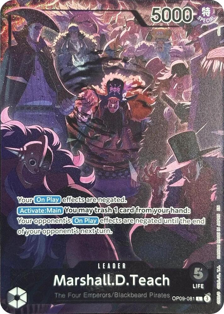 Marshall.D.Teach (English Version 2nd Anniversary Set) - OP09-081 - Leader Foil (Inglés Foil NM)