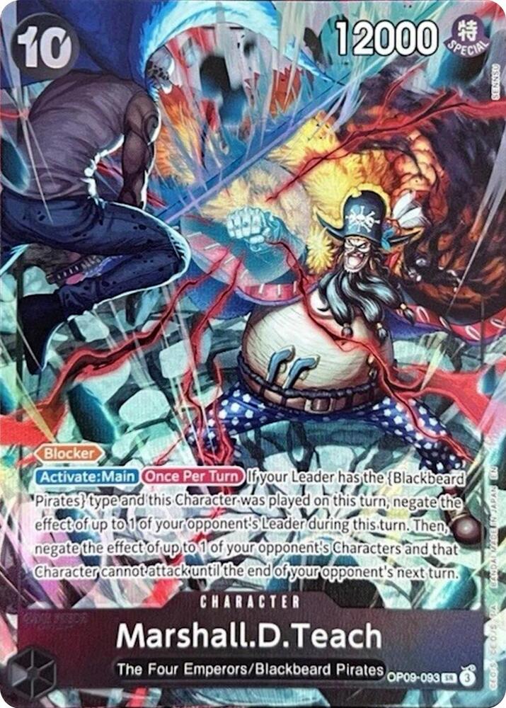 Marshall.D.Teach (093) (English Version 2nd Anniversary Set) - OP09-093 - Super Rare Foil (Inglés Foil NM)
