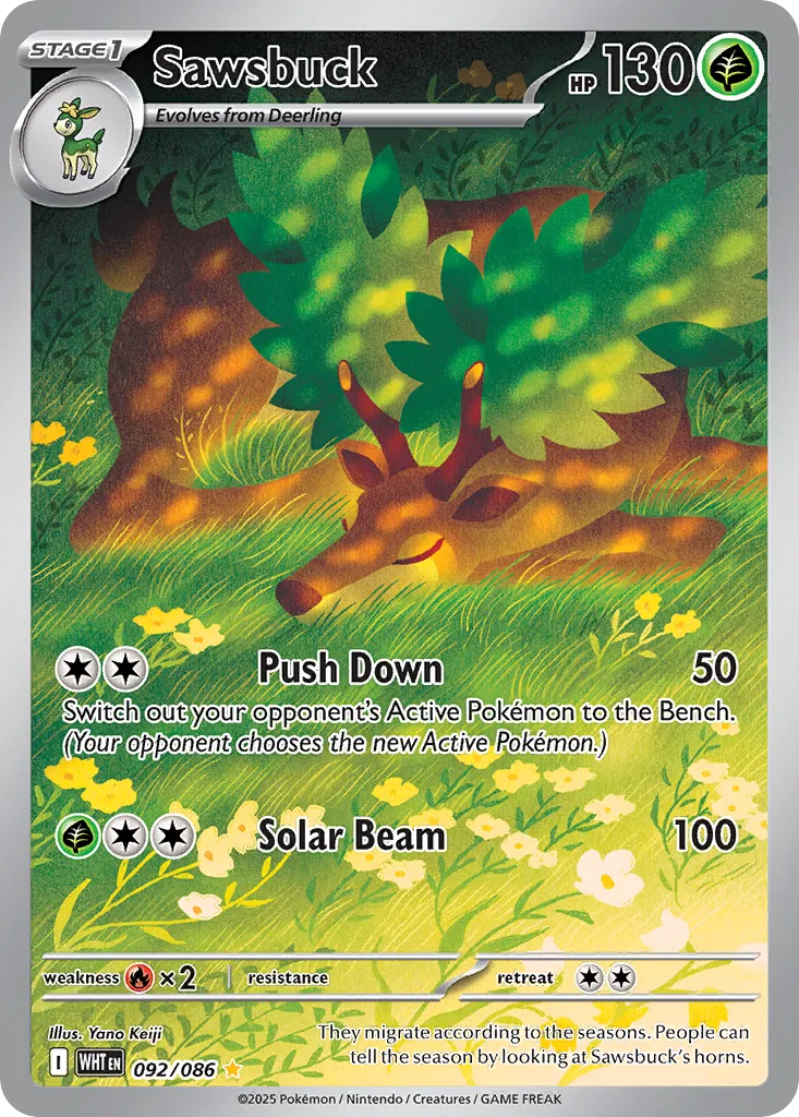 Sawsbuck - 092/086 - Illustration Rare (Inglés Foil NM)