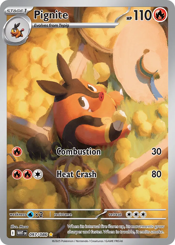 Pignite - 097/086 - Illustration Rare (Inglés Foil NM)
