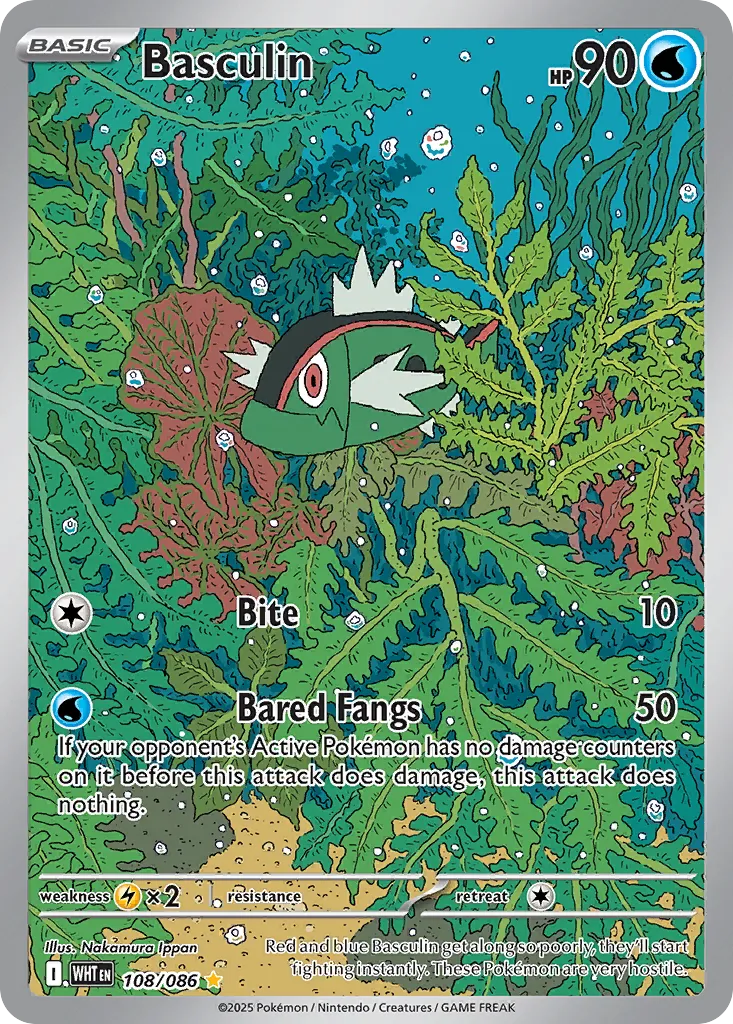 Basculin - 108/086 - Illustration Rare (Inglés Foil NM)